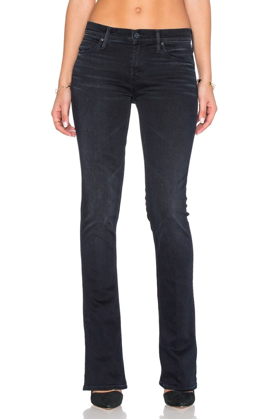 Mother Denim The Runaway Low Rise Stretch Flare Jeans Dark Wash Women's Size 24